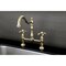 Kingston Brass KS1172TX French Country Bridge Kitchen Faucet, Polished Brass KS1172TX - alternate 3